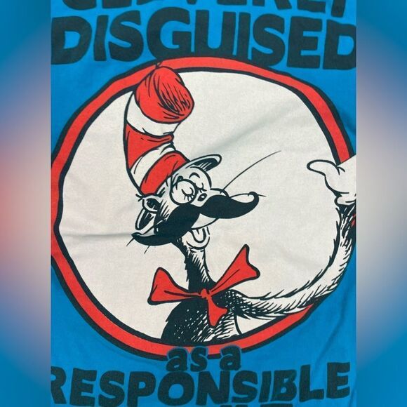 Dr Seuss Cleverly Disguised As A Resposible Adult Graphic T-shirt Women Large - Picture 2 of 5